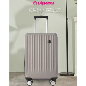 Diplomat Luggage <b>Suitcase</b> 20/24/28 Inch Lightweight ABS Titanium Gray Spinner Wheels Dry Wet Separation Travel <b>Suitcase</b> - Product Image 5