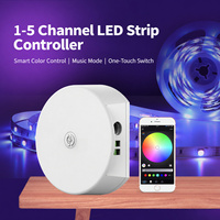 Contrôleur de variateur LED RGB WiFi DC12-48V 3 canaux, application intelligente, synchronisation musicale, minuterie, haute puissance pour bandes lumineuses LED RGB