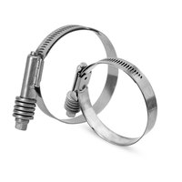 Colliers de serrage en acier inoxydable à couple élevé de type américain Colliers de serrage pour moteur Colliers de serrage pour tuyaux d'échappement