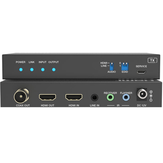18Gbps 4K HDMI Over Coaxial Extender up to 100m with Bidirectional IR Coaxial Network Extender