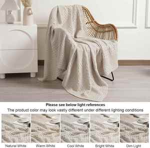 Lightweight Washed Cotton Waffle Weave <b>Throw</b> Blanket - Product Image 5