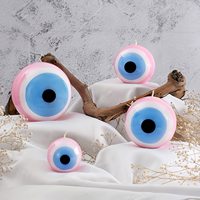 LE187 Meilleures bougies œil de démon colorées artistiques, vente de bougies de Noël, designs d'art de bougies