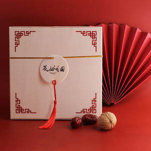 บรรจุภัณฑ์ไม้กล่องของขวัญสำหรับงานเลี้ยงวันส่งท้ายปีเก่าขนมคัพ<span class=keywords><strong>เค้ก</strong></span>เบเกอรี่คุกกี้ถั่วภาชนะบรรจุอาหารจากกระดาษจัดส่ง - Product Image 1