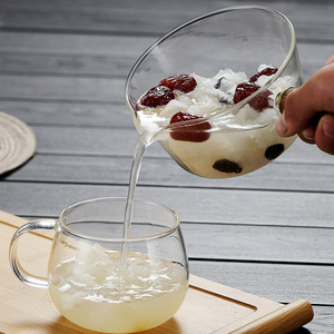 Hitzebeständige Borosilikatglas-Pfanne mit Holzgriff, Bambuskappe, Silikon-Dichtungsring, Geeignet für Gas und Induktion, 400ml/600ml Fassungsvermögen - Product Image 6