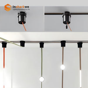 Éclairage sur rail LED magnétique en aluminium moderne, linéaire, flexible, à intensité variable, avec bande tissée, angle réglable librement - Product Image 2