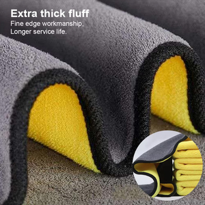 Serviette en microfibre absorbante à séchage rapide en polaire corail avec logo personnalisé, épaisseur 600 g/m², pour le <span class=keywords><strong>lavage</strong></span> et le nettoyage rapide des voitures - Product Image 3