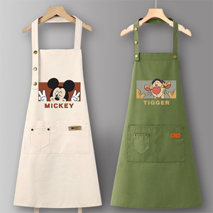 Delantal pequeño de algodón puro con logo personalizado para supermercado, ropa de trabajo, novedad 2026, para cocina doméstica, con logo impreso personalizado, estilo celebridad de internet. - Product Image 1