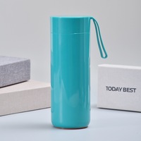 Bouteille d'eau isotherme à double paroi sous vide 400 ml pour le sport, la gym et les voyages – Gobelet isotherme à aspiration magique