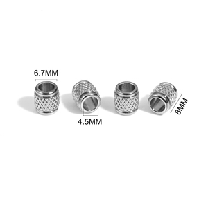 Полосатые бусины из нержавеющей стали - Product Image 3
