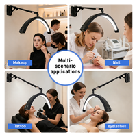 Lampe LED murale demi-lune pour cils, éclairage de salon de beauté, télécommande, anneau lumineux moderne pour photographie, lit de cils, maquillage cosmétique