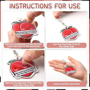 Porte-clés en acrylique personnalisable Décoration de bureau amusante Cadeaux Design créatif en vrac Accessoires personnalisés Porte-clés en acrylique - Product Image 4