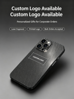 Coque de téléphone en fibre de carbone haut de gamme 2026 en promotion pour iPhone séries 12/13/14/15/16, logo personnalisé, épaisseur 0,5 mm, pour anniversaire/fêtes/festivals
