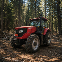 Tracteur à roues YTO X704 70HP 80HP avec cabine climatisée, machine agricole multifonctionnelle pour le labourage et la semence rotative