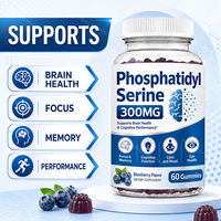 Gummies OEM pour la Santé Cérébrale, Phosphatidylsérine 300mg, Complément pour la Mémoire et la Concentration, pour les Chaînes de Magasins