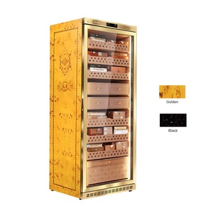 Humidor de cigarros Mon5800A de mayor capacidad listo para enviar con cajón envejecido Sistema de refrigeración por <span class=keywords><strong>agua</strong></span> Gabinete de cigarros - Product Image 1