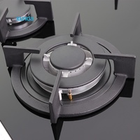 Table de cuisson à gaz encastrable Xunda 4 brûleurs en verre noir, cuisinière à gaz GPL avec boutons en métal, idéale pour la maison et l'hôtellerie - Vente chaude