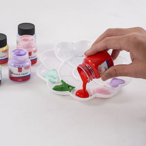 Xin Bowen 9 couleurs 50ML peinture au doigt peinture professionnelle non toxique bricolage peinture au doigt pour enfants peinture avec rapport MSDS/CE - Product Image 5