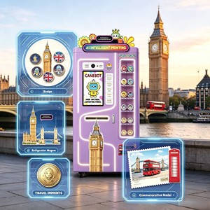 JOYDD Kiosque de vente libre-service sans personnel, paiement sans espèces, distributeur automatique de souvenirs de voyage, impression personnalisée IA UV - Product Image 5