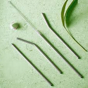 Reusable <b>Drinking</b> <b>Straws</b> Set of 4 Minimalist Cocktail Bar Accessories Straight and Bent Styles <b>for</b> Eco-Friendly Sipping - Product Image 1