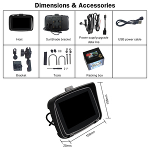 Màn Hình Carplay Trên Xe Hơi Android Không Dây Chống Nước 5 Inch Trên Đường Dành Cho Điều Hướng Xe Máy Bộ Thu Âm Thanh Nổi Màn Hình <span class=keywords><strong>Bluetooth</strong></span> - Product Image 6