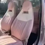 Capa de couro luxuosa para assento de carro, almofada de couro para Tesla
