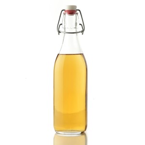 Bouteilles d'eau en verre transparentes rondes/carrées de haute qualité avec couvercle à clip pour Kombucha, bière, <span class=keywords><strong>tequila</strong></span> et boissons gazeuses - Product Image 2