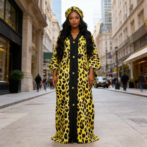 Vêtements pour femmes africaines transfrontaliers, été 2026, imprimé géométrique Dashiki, mode élégante, polyester, coupe ample - Product Image 3
