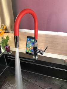 Robinet magnétique SUS304 neuf avec support de corps, mode de sortie d'eau double fonction, robinets extractibles, ensemble d'évier de cuisine avec robinet de pluie - Product Image 4