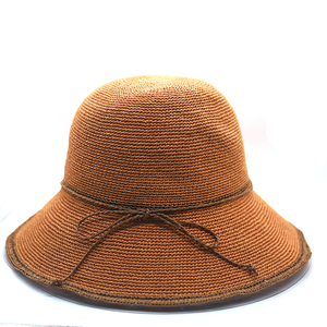 Chapeau de pêcheur en tricot à dôme pour femme, classique, printemps/été, fin, respirant, <span class=keywords><strong>ceinture</strong></span> fine, visière large - Product Image 3