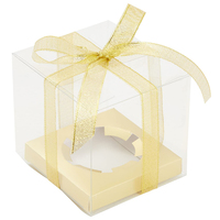 Petite boîte à cupcakes personnalisée et emballage Boîte d'emballage de gâteau transparente en plastique PET PVC