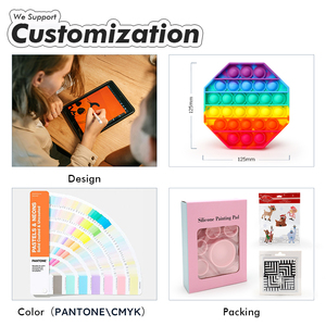 Oem/ODM biểu tượng tùy chỉnh Mini Silicone Thần Tài cảm giác Pop đồ chơi cứu trợ căng thẳng đẩy bong bóng Keyring silicon bóp đồ chơi - Product Image 3