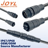 Connecteur étanche en nylon JOYL M12 IP67/IP68 4 broches 8A avec verrouillage par filetage pour capteurs de robot
