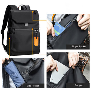 Custom Waterproof Business <b>Men</b> Backpack Custom <b>Laptop</b> School <b>Bag</b> Big Capacity Black Backpack - Product Image 4