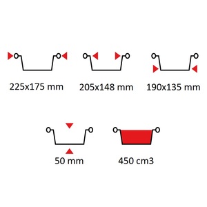 Barquette alimentaire rectangulaire transparente jetable en plastique 450 cc – Contenant de stockage et de transport - Product Image 2