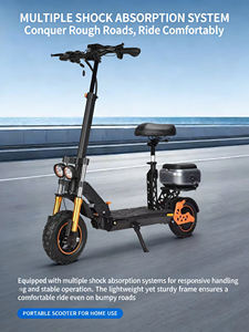 Scooter Eléctrico Todoterreno JLM S6 de Alto Rendimiento, 1200W, 11 Pulgadas, 48V, 20.8Ah, 55km/h, Plegable para Adultos, Carga de 150kg, Control por Aplicación - Product Image 2
