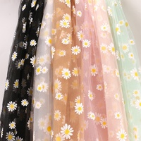 2023 Chine usines fleur tissu paillettes Polyester maille dentelle tissu pour femmes vêtements
