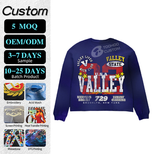 Camiseta de algodón 100% personalizada con logo del fabricante para hombre, estilo streetwear, 300 GSM, tejido grueso, oversize, lavado vintage, hip hop. - Product Image 3