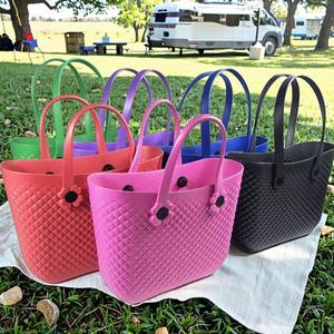 <b>Large</b> Capacity EVA Crescent Bag Waterproof EVA Holes Bag Portable <b>Storage</b> <b>Basket</b> Outdoor Travel Beach Bag - Product Image 1