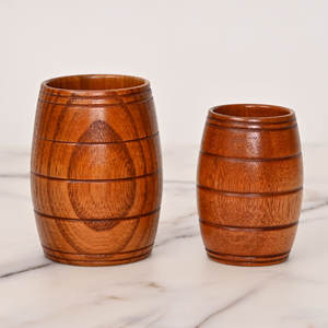 Jarra de cerveza de madera creativa de alta calidad al por mayor de fábrica, taza de barril de vino de madera con fecha agria, tazas de té - Product Image 3