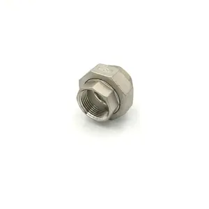 Stainless steel Union fitting threaded NPT BSP nipple for water oil gas