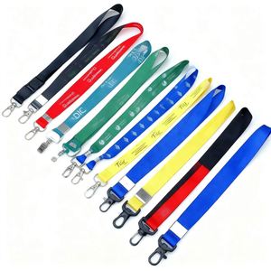 Custom Heat Transfer Printed <b>Polyester</b> <b>Lanyard</b> for ID Badge Work Card Exhibition Conference Name With Metal Hook - Product Image 4