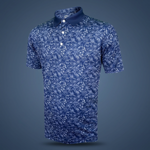 T-shirts de golf pour hommes en maille à séchage rapide de haute qualité, en polyester et élasthanne, extensibles dans les 4 sens, imprimés numériquement, avec logo personnalisé, marque, manches courtes - Product Image 3