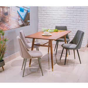 Laynsino Offre Spéciale <span class=keywords><strong>Chaise</strong></span> de restaurant d'hôtel au design simple et bon marché Chaises de salle à manger modernes en velours vert à pieds en métal - Product Image 2