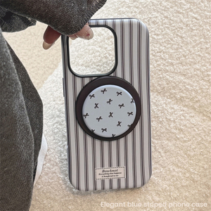 Rayures bleues et noires adaptées à IPhone17 16promax <span class=keywords><strong>Apple</strong></span> 15 <span class=keywords><strong>coque</strong></span> de téléphone 13 support magnétique arc <span class=keywords><strong>11</strong></span> coréen - Product Image 2