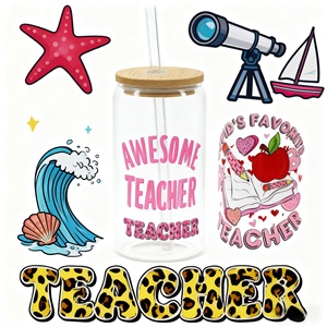 Etiquetas Adhesivas de Transferencia de Calor UV Personalizadas de Alta Calidad para Vasos de 16 oz, Resistentes al Agua, para Impresión por Transferencia, para Vasos de Vidrio - Product Image 4