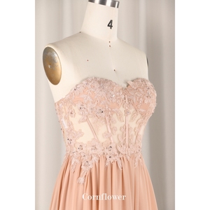 Aline transparente Fishbone bordado rebordear satén largo Vestido De noche Chaozhou Factory's Modern Bridesmaid Vestido De <span class=keywords><strong>Fiesta</strong></span> - Product Image 5