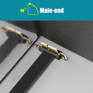 สายเคเบิล PCIe <span class=keywords><strong>3.0</strong></span> X1 แบบ Riser ตัวนำทองแดงเคลือบดีบุก ฉนวนหุ้ม PVC สำหรับการ์ด M.2 WiFi <span class=keywords><strong>USB</strong></span> และการ์ดเสียง ได้รับการรับรองมาตรฐาน Ce และ Fcc - Product Image 3