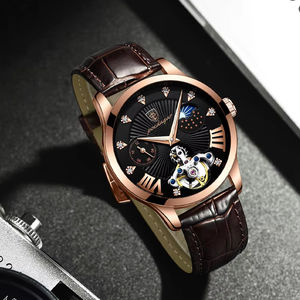 นาฬิกาข้อมือผู้ชายหนังหรูหรากันน้ำวันที่เรืองแสงนาฬิกาควอตซ์ - Product Image 2