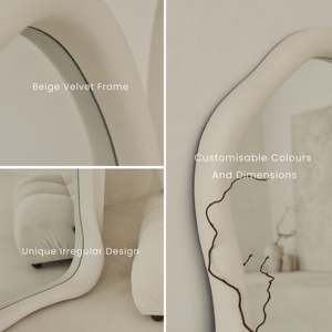 Gương trang trí nhà cửa hình dạng bất thường tùy chỉnh, khung MDF, gương đứng, gương toàn thân - Product Image 5