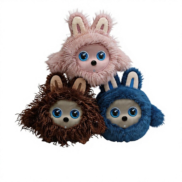 Ruiguan 2026 Latest AI Robot Soft Plush Toys LED Eyes Camera Multi-modal Emotional Expression WiFi Connectivity App Control